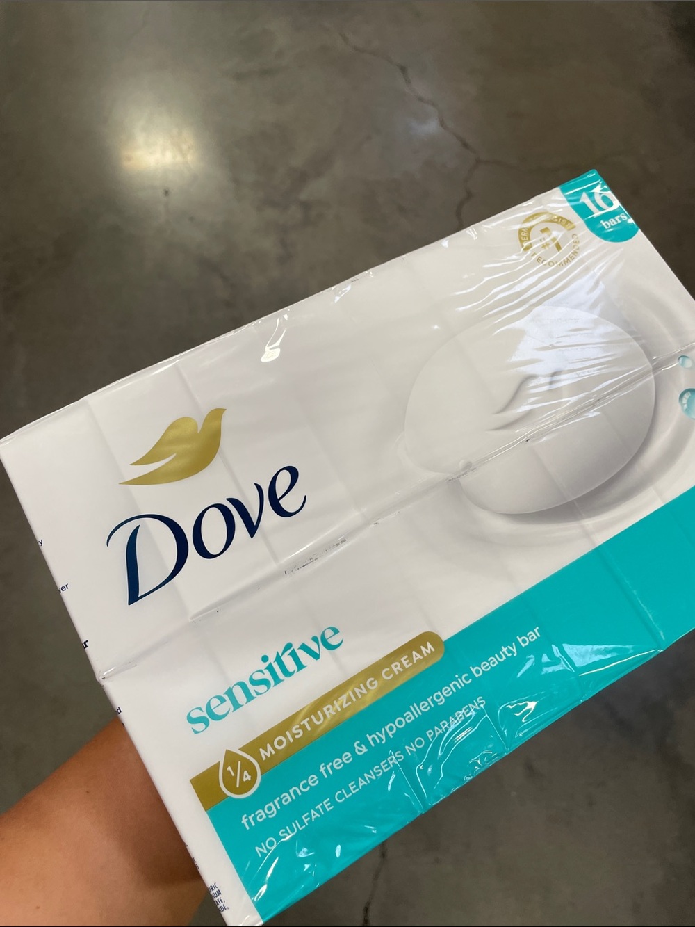 Doge Sensitive Moisturizing Soap Beauty Bar 16 Pack